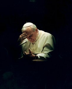 Pope John Paul II Reading a Prayer by Unbekannt Unbekannt